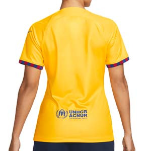 Camiseta Nike 4a Barcelona mujer Senyera 2023 DF Stadium - Camiseta cuarta equipación de mujer Nike del FC Barcelona 2023 - amarilla