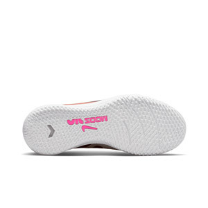 Nike Mercurial Jr Zoom Superfly 9 Academy IC - Zapatillas de fútbol sala con tobillera infantiles suela lisa IC - bronce