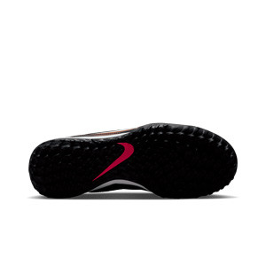 Nike Tiempo Jr Legend 9 Academy TF - Zapatillas de fútbol infantiles multitaco de piel Nike TF suela turf - púrpuras