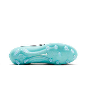 Nike Tiempo Legend 10 Elite FG - Botas de fútbol de piel sintética Nike FG para césped natural o artificial de última generación - azul claro