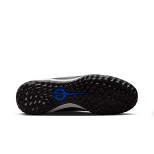 Nike Tiempo Legend 10 Academy TF - Zapatillas de fútbol infantiles multitaco de piel sintética Nike suela turf - negras, azules
