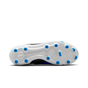 Nike Tiempo Jr Legend 10 Academy FG/MG - Botas de fútbol de piel sintéticas infantiles Nike FG/MG para césped artificial - azul