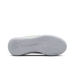 Nike Jr Tiempo Legend 10 Academy IC - Zapatillas de fútbol sala infantiles de piel sintéticas Nike suela lisa IC - plateadas