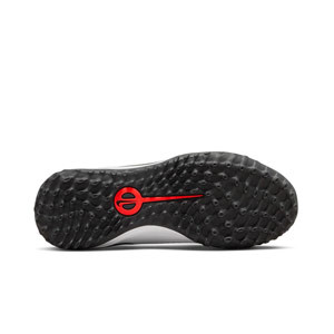 Nike Tiempo Jr Legend 10 Academy TF - Zapatillas de fútbol infantiles multitaco de piel sintética Nike TF suela turf -blancas, rojas