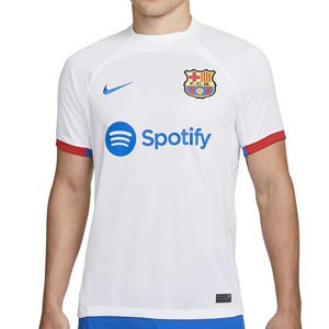 Camiseta Nike 2a Barcelona Gavi 2023 2024 Dri-Fit Stadium - Camiseta segunda equipación de Gavi Nike del FC Barcelona 2023 2024 - blanca