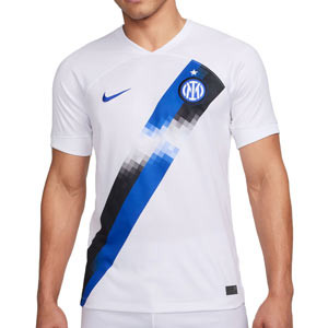 Camiseta Nike 2a Inter Lautaro 2023 2024 Dri-Fit Stadium - Camiseta de la segunda equipación Nike del Inter de Milán de Lautaro 2023 2024 - blanca