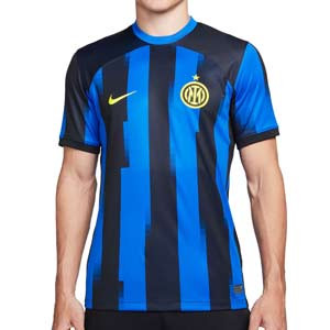 Camiseta Nike Inter Lautaro 2023 2024 Dri-Fit Stadium - Camiseta de la primera equipación Nike del Inter de Milán de Lautaro 2023 2024 - azul, negra