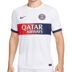 Camiseta Nike 2a PSG 2023 2024 Mbappe Dri-Fit Stadium - Camiseta segunda equipación Nike de Kylian Mbappe del Paris Saint Germain 2023 2024 - blanca