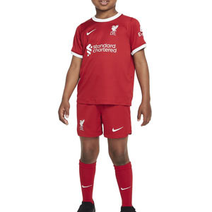 Equipación Nike Liverpool niño 3-8 años Virgil 2023 2024 - Conjunto infantil de 3 a 8 años Nike del Liverpool FC de Virgil Van Dijk 2023 2024 - roja