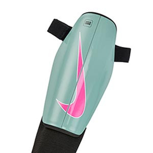 Nike Charge - Espinilleras de fútbol Nike con tobillera protectora - azul claro