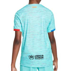 Camiseta Nike 3a Barcelona niño 2023 2024 Dri-Fit Stadium - Camiseta tercera equipación infantil Nike FC Barcelona 2023 2024 - verde turquesa