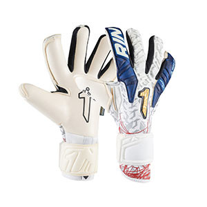 Rinat Egotiko Vengador Pro - Guantes de portero profesionales Rinat corte Negative Roll - blancos
