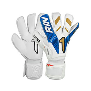 Rinat Egotiko Vengador Prime - Guantes de portero Rinat corte Ergo Roll - blancos