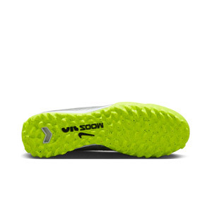Nike Mercurial Zoom Vapor 15 Academy XXV TF - Zapatillas de fútbol multitaco Nike TF suela turf - plateadas
