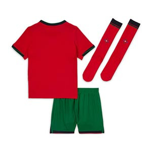 Conjunto Nike Portugal Niño Stadium Dri-Fit - Conjunto infantil de la primera equipación de la selección portuguesa 2024 - rojo
