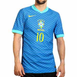 Camiseta Nike 2a Brasil Neymar Match 24 25 DFADV - Camiseta auténtica de la segunda equipación de Neymar Jr Nike de la selección brasileña 2024 2025 - azul