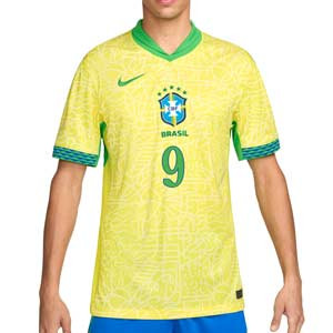 Camiseta Nike Brasil Endrick Match 24-25 Dri-Fit Advance - Camiseta de la primera equipación Nike de Endrick de la selección brasileña 2024 2025 versión jugador - amarilla