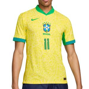 Camiseta Nike Brasil Raphinha Match 24-25 Dri-Fit Advance - Camiseta de la primera equipación Nike de Raphinha de la selección brasileña 2024 2025 versión jugador - amarilla