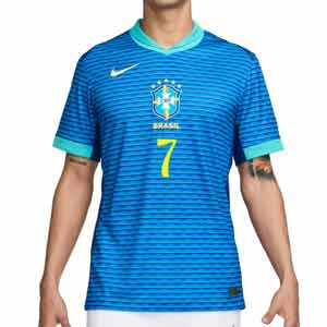 Camiseta Nike 2a Brasil Vini Jr Stadium 24-25 Dri-Fit - Camiseta de la segunda equipación Nike de Vinicius Jr de la selección brasileña 2024 2025 - azul