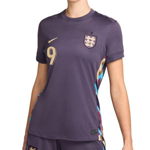 Camiseta Nike 2a Inglaterra mujer Kane 24 25 DF Stadium - Camiseta para mujer de la segunda equipación de Kane Nike de la selección inglesa 2024 - lila
