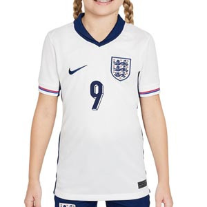 Camiseta Nike Inglaterra niño Kane 24 25 DF Stadium - Camiseta infantil de la primera equipación de Kane Nike de la selección inglesa 2024 - blanca