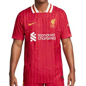 Camiseta Nike Liverpool  Virgil auténtica 2024 2025 DFADV PL - Camiseta auténtica primera equipación Nike de Virgil van Dijk del Liverpool de la Premier League 2024 2025 - roja