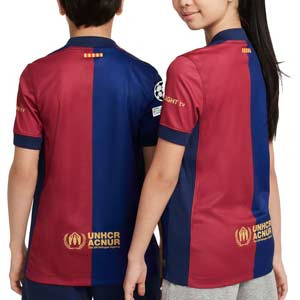 Camiseta Nike Barcelona niño 2024 2025 DF Stadium UCL - Camiseta infantil de la primera equipación de la Champions League Nike del FC Barcelona 2024 2025 - azulgrana
