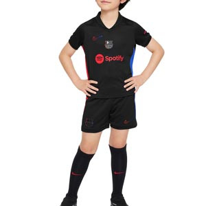 Equipación Nike 2a Barcelona niño Raphinha Stadium 2425 UCL - Conjunto infantil segunda equipación Nike de Raphinha del FC Barcelona para la Champions League 2024 2025 - negro