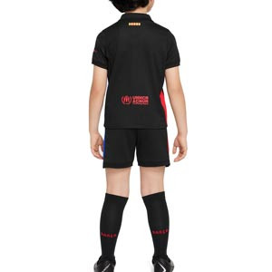 Equipación Nike 2a Barcelona niño pequeño 2024 2025 Dri-Fit - Conjunto infantil de la segunda equipación Nike del FC Barcelona 2024 2025 - negro