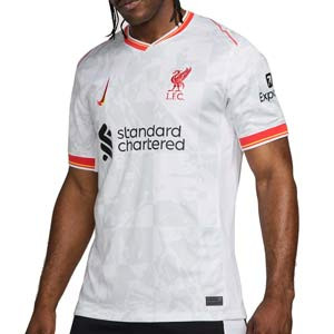 Camiseta Nike 3a Liverpool Virgil 24 25 DF Stadium PL - Camiseta de la tercera equipación de Virgil Van Dijk Nike del Liverpool para la Premier League 2024 2025 - blanca