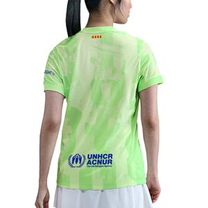 Camiseta Nike 3a Barcelona mujer Stadium 24 25 DF - Camiseta para mujer de la tercera equipación Nike del FC Barcelona 2024 2025 - verde flúor