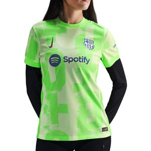 Camiseta Nike 3a Barcelona mujer Alexia Stadium 24 25 DF - Camiseta para mujer de la tercera equipación Nike de Alexia del FC Barcelona 2024 2025 - verde flúor - hover