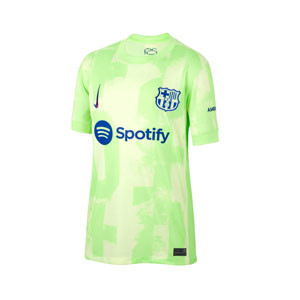 Camiseta Nike 3a Barcelona niño L Yamal Stadium 24 25 DF UCL - Camiseta infantil tercera equipación Nike de Lamine Yamal del FC Barcelona para la Champions League 2024 2025 - verde flúor