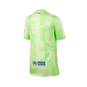 Camiseta Nike 3a Barcelona niño 2024 2025 Stadium Dri-Fit - Camiseta infantil de la tercera equipación Nike del FC Barcelona 2024 2025 - verde flúor