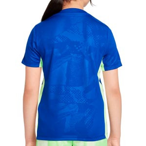 Camiseta Nike 3a Barcelona niño Pre-Match DriFit Academy Pro - Camiseta de calentamiento prepartido infantil Nike del FC Barcelona de la tercera equipación 2024 2025 - azul