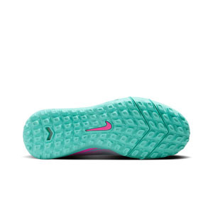 Nike Jr Mercurial Zoom Vapor 16 Academy TF - Zapatillas de fútbol multitaco infantiles Nike TF suela turf - azul claro