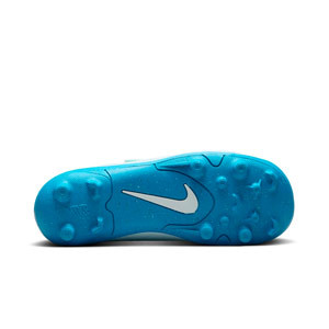 Nike Mercurial Jr Vapor 16 Club MG PS Velcro  - Botas de fútbol infantiles con velcro Nike MG para césped artificial - azul claro