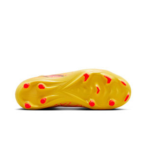 Nike Mercurial Jr Zoom Vapor 16 Academy KM FG/MG - Botas de fútbol infantiles Nike FG/MG para césped artificial de Kylian Mbappé - naranjas, amarillas