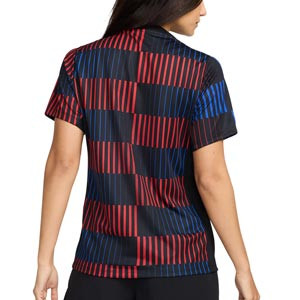 Camiseta Nike 2a Barcelona mujer Academy Pro Pre-Match DF - Camiseta de calentamiento prepartido para mujer Nike del FC Barcelona de la segunda equipación 2024 2025 - negra
