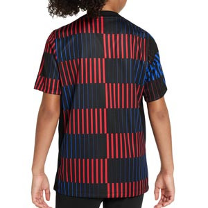 Camiseta Nike 2a Barcelona niño Academy Pro Pre-Match DF - Camiseta de calentamiento prepartido infantil Nike del FC Barcelona de la segunda equipación 2024 2025 - negra