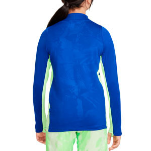 Sudadera Nike 3a Barcelona niño Pre-Match Drill Top - Sudadera de calentamiento prepartido infantil Nike del FC Barcelona de la tercera equipación 2024 2025 - azul