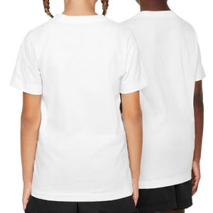 Camiseta Nike Barcelona niño Crest - Camiseta infantil de algodón de Nike del FC Barcelona - blanca