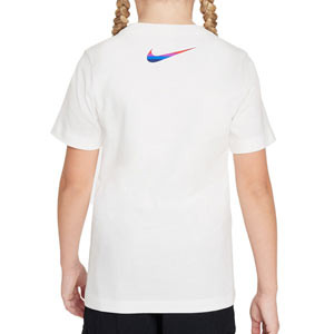 Camiseta Nike Inglaterra Niño Crest - Camiseta de algodón infantil Nike de la selección inglesa - blanca