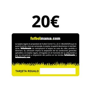 Tarjeta Regalo 20 euros futbolmania - Tarjeta Regalo de 20 euros en futbolmania
