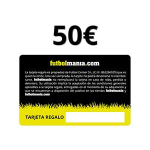 Tarjeta Regalo 50 euros futbolmania - Tarjeta Regalo de 50 euros en futbolmania - trasera