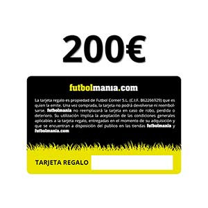 Tarjeta Regalo 200 euros futbolmania - Tarjeta Regalo de 200 euros en futbolmania