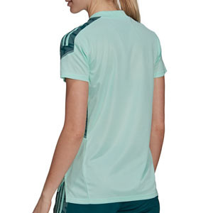 Camiseta adidas Alemania mujer entrenamiento - Camiseta para mujer de entrenamiento adidas de Alemania - verde turquesa