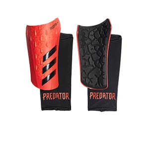 adidas Predator League - Espinilleras de fútbol adidas con mallas de sujeción - rojas