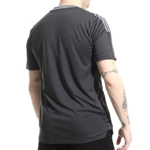Camiseta adidas Juventus entrenamiento - Camiseta de entrenamiento para entrenadores adidas de la Juventus - gris oscura - completa trasera
