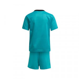 Equipación adidas 3a Real Madrid niño pequeño 2021 2022 - Conjunto infantil 1-6 años segunda equipación adidas Real Madrid CF 2021 2022 - verde turquesa